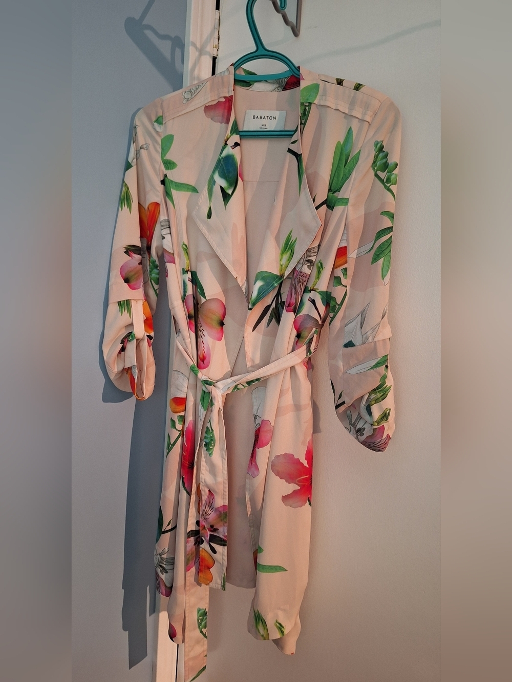 Babaton Aritzia Quincey Floral Duster Trench Jacket With Pockets  Size XXS - Picture 2 of 6